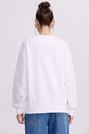 Polerón Mujer Print Blanco