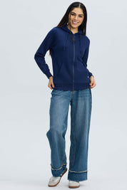 Polerón Mujer Hoodie Azul