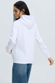 Polerón Mujer Hoodie Blanco