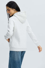 Polerón Mujer Hoodie Gris Melange