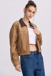 Chaqueta Mujer Antelina Camel