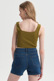 Peto Mujer Seamless Verde Olivo