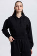 Polerón Mujer Crop Negro