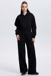 Polerón Mujer Crop Negro