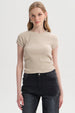 Polera Mujer Cropped Beige