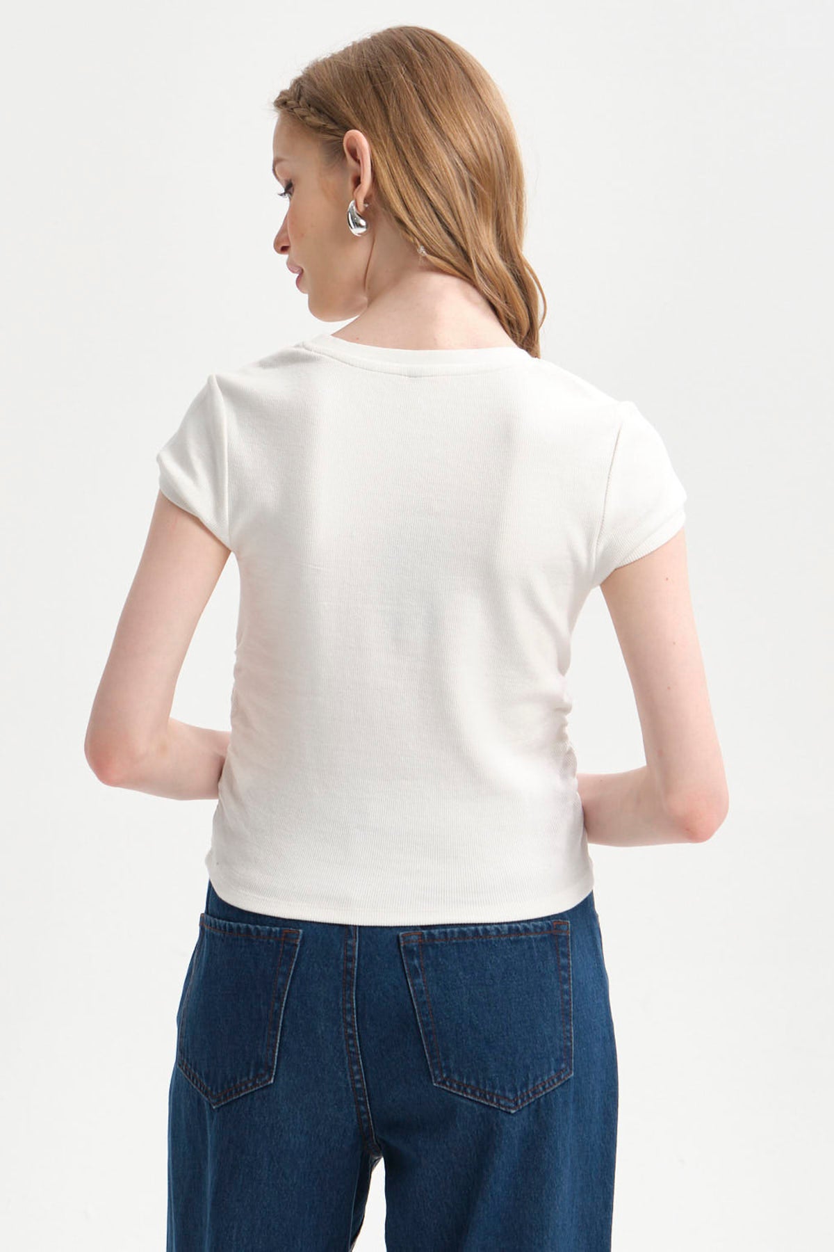 Polera Mujer Cropped Blanco