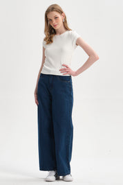 Polera Mujer Cropped Blanco