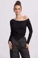 Polera Mujer Asimétrica Negro