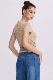 Polera Mujer Deporte Beige