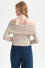 Sweater Mujer Bardot Beige