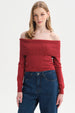 Sweater Mujer Bardot Burdeo