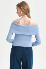 Sweater Mujer Bardot Celeste