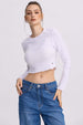 Sweater Mujer Crop Blanco
