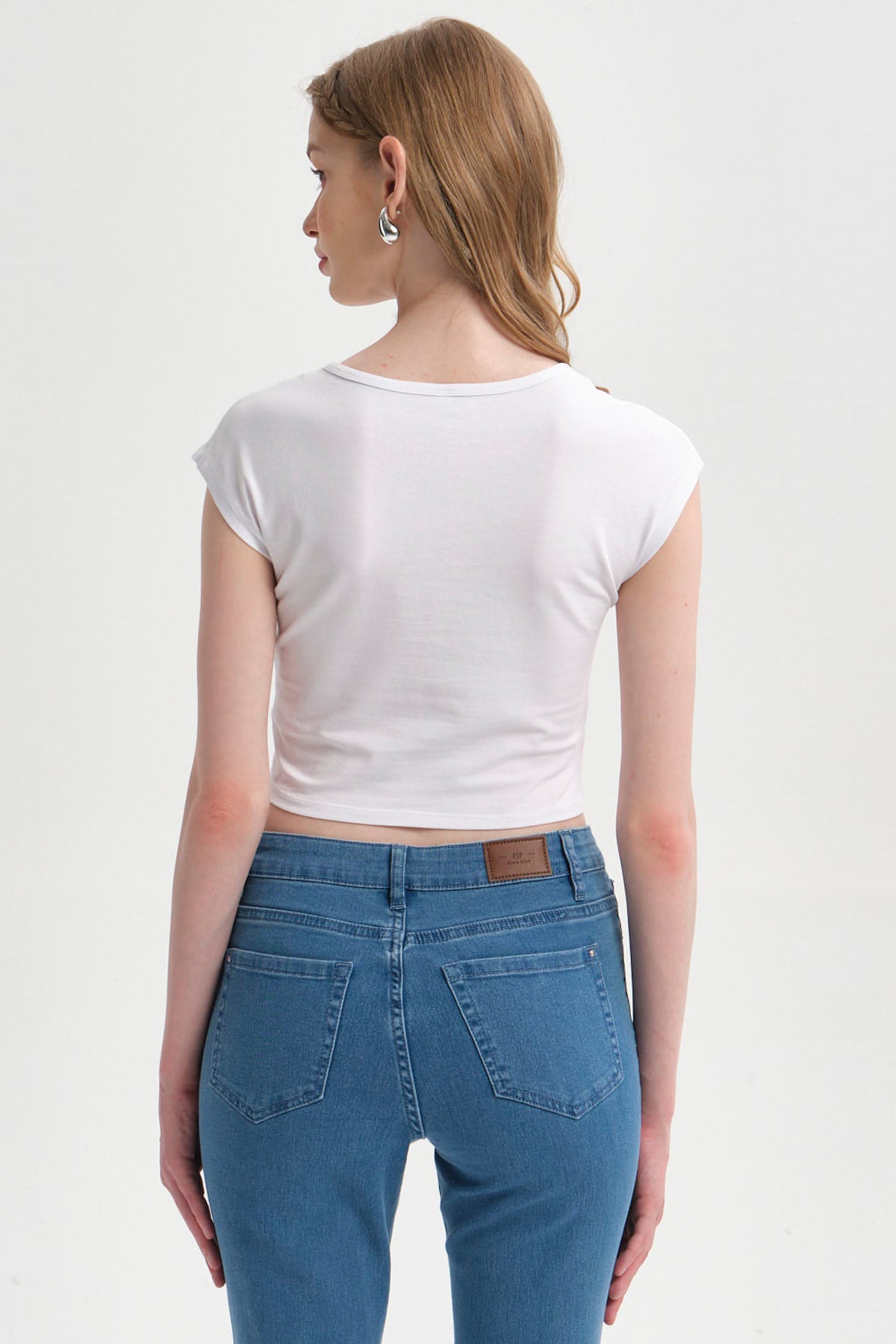 Polera Mujer Crop Blanco