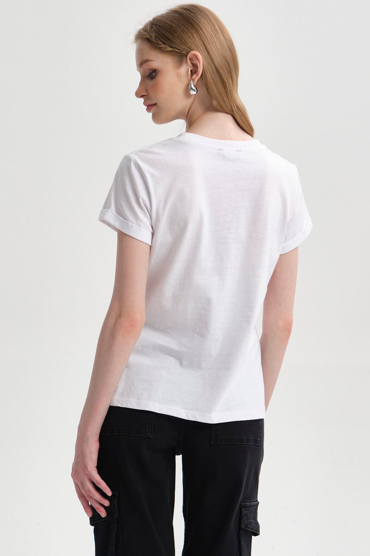 Polera Mujer Gráfica Roll Up Blanco