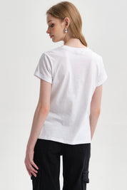 Polera Mujer Gráfica Roll Up Blanco