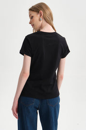Polera Mujer Gráfica Roll Up Negro