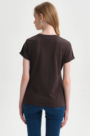 Polera Mujer Gráfica Roll Up Gris Marengo