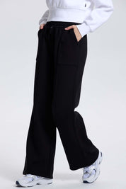 Pantalón Buzo Mujer Wide Leg Negro