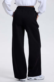 Pantalón Buzo Mujer Wide Leg Negro