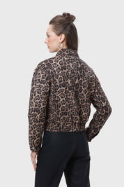 Chaqueta Mujer Leopardo Café