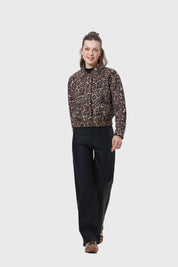 Chaqueta Mujer Leopardo Café