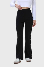 Pantalón Mujer Tachas Negro