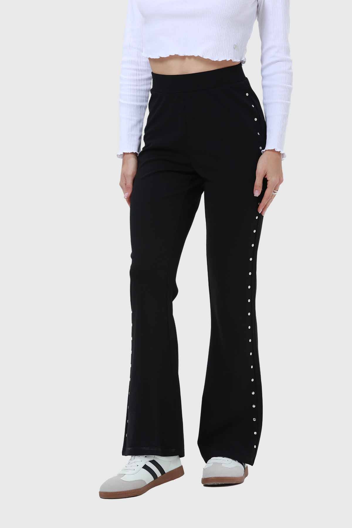 Pantalón Mujer Tachas Negro
