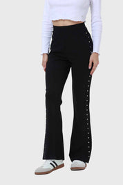 Pantalón Mujer Tachas Negro