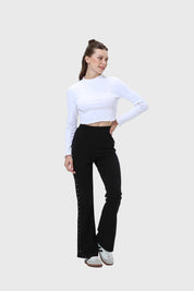 Pantalón Mujer Tachas Negro