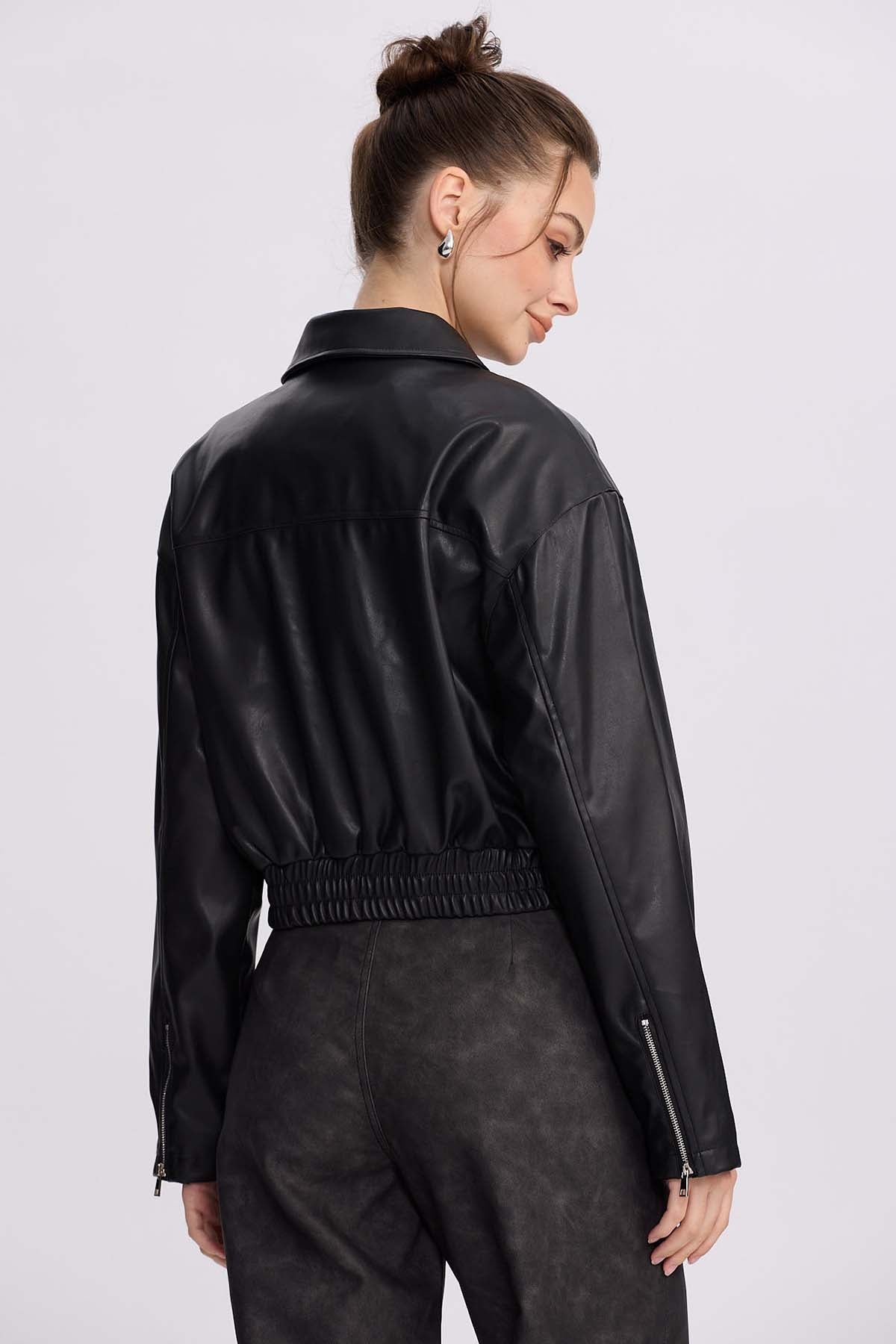 Chaqueta Mujer Bomber Negro