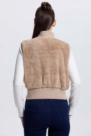 Chaqueta Mujer Juvenil Sin Mangas Beige