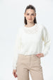 Sweater Mujer Calado Crudo