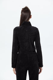 Polerón Mujer Chenille Pretina Negro