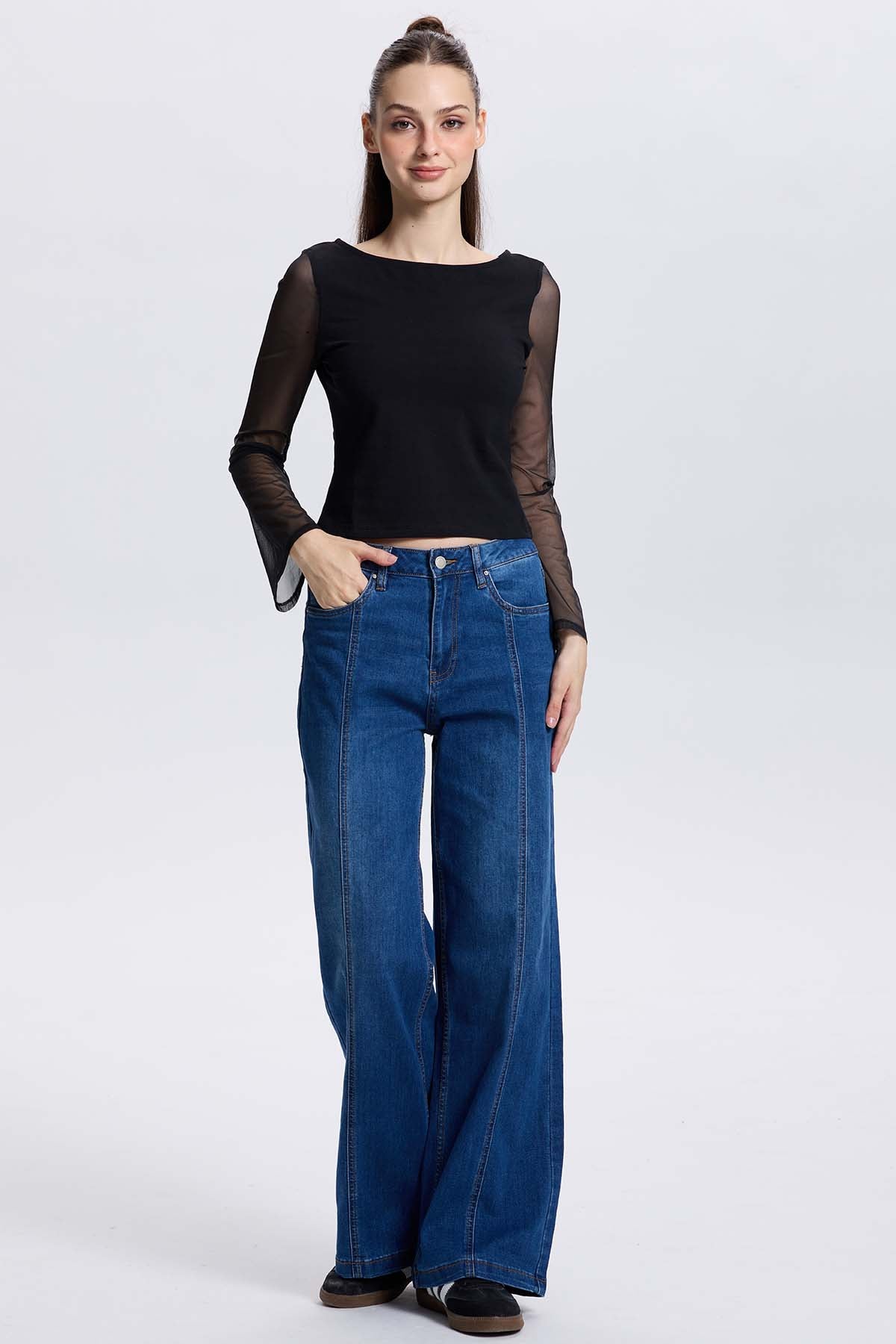Polera Mujer Malla Negro