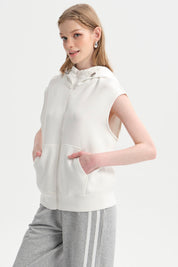 Polerón Mujer Full Zipper Crudo
