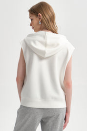 Polerón Mujer Full Zipper Crudo