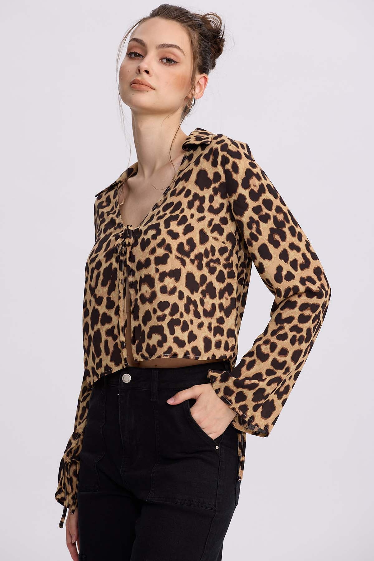 Polera Mujer Malla Cafe