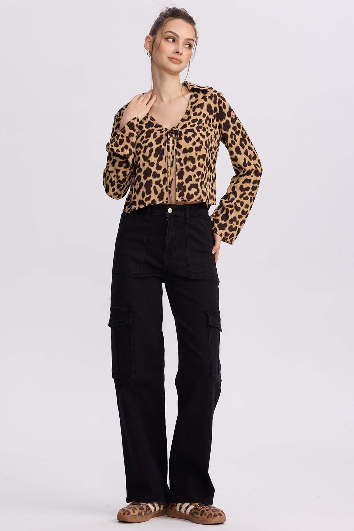 Polera Mujer Malla Cafe