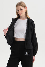Chaqueta Mujer Cortaviento Negro