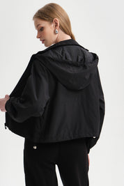 Chaqueta Mujer Cortaviento Negro