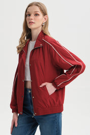 Chaqueta Mujer Cortaviento Burdeo