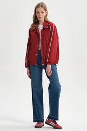 Chaqueta Mujer Cortaviento Burdeo