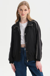 Chaqueta Mujer Cortaviento Negro