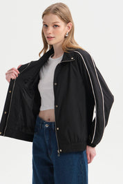 Chaqueta Mujer Cortaviento Negro