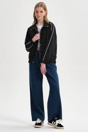 Chaqueta Mujer Cortaviento Negro