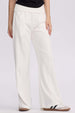 Pantalón buzo mujer pretina crema