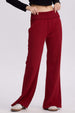 Pantalón Buzo Mujer Pretina Burdeo