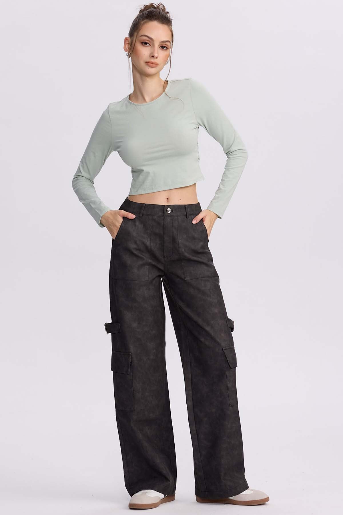 Polera Mujer Sin Espalda Verde Agua