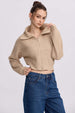Sweater Mujer Full Zipper Beige